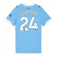 Fotbalové Dres Manchester City Josko Gvardiol #24 Dámské Domácí 2025-26 Krátký Rukáv